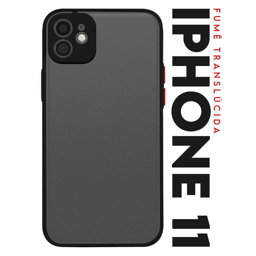 Case Capinha Case Anti Impacto Space Acrílico Translucida Fumê Protetora para IPhone 11 tela 6.1 pol
