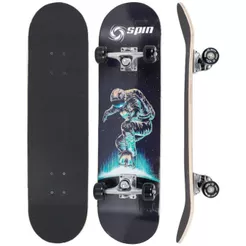 Skate Montado Semi Profissional Spin Shape Marfim Rolamento Abec 9 Resistente Skateboarding