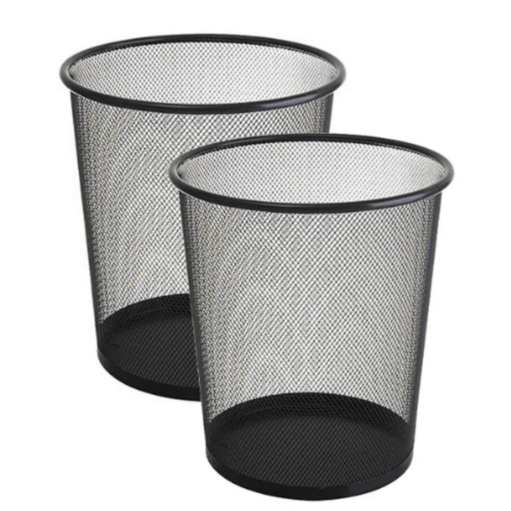 Kit 2 Lixeira Cesto De Lixo Clássico Aramado Escritório em Oferta na Shopee