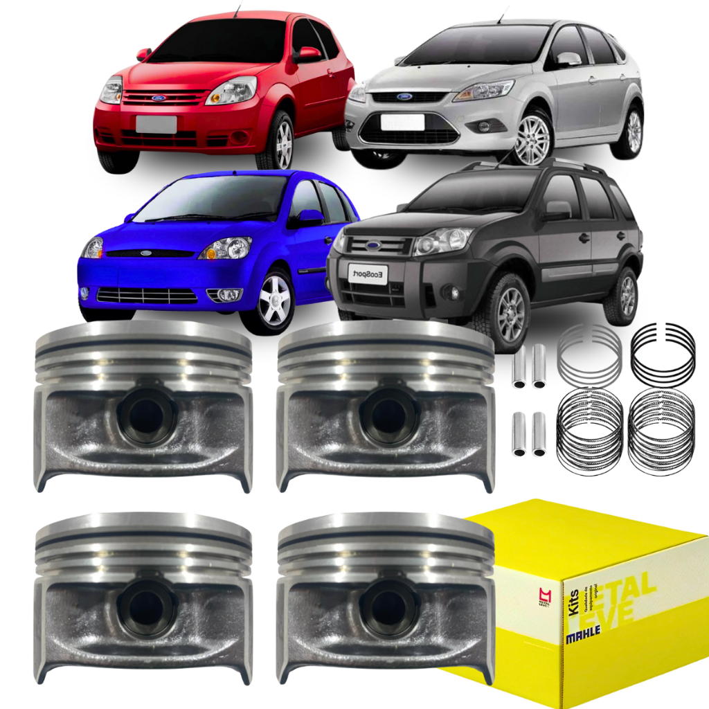 Jogo Pistão com Anel Standard Fiesta Sedan Ecosport Courier 1.6 em Oferta na Shopee