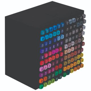 Suporte Para Canetinha Marcadora Touch 120 Canetas Box Empilhavel com Colmeia em Oferta na Shopee