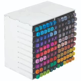 Suporte Organizador Para Caneta Touch Marcadores Caixa Organizadora Nicho Em MDF 120 Cores em Oferta na Shopee