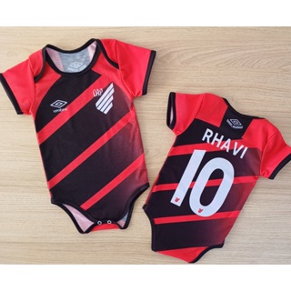 Body bebê personalizado com nome Atlético Paranaense mesversário futebol em Oferta na Shopee