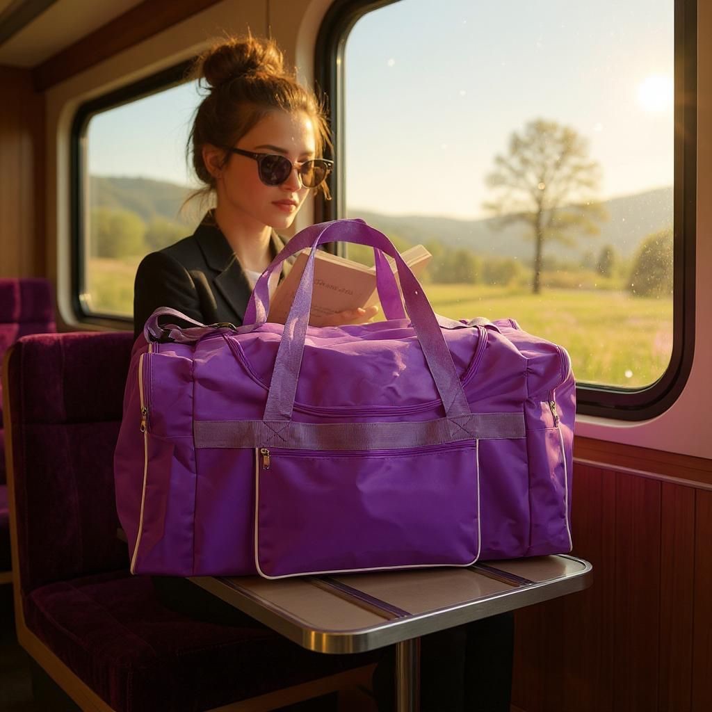 Mala De Viagem Dobrável Nylon Compacta Media M Lisa Sem Estampa