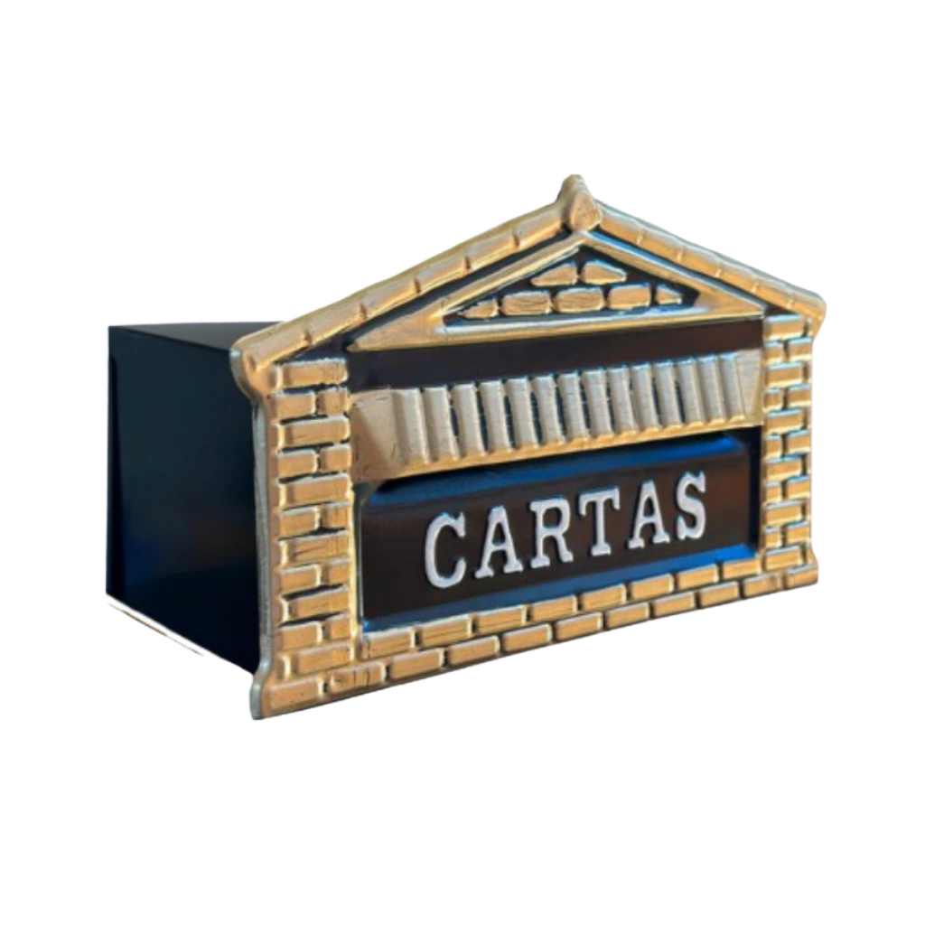 Caixa de Correio de Metal Modelo Tijolinho 15x25cm Para Muro e Grade