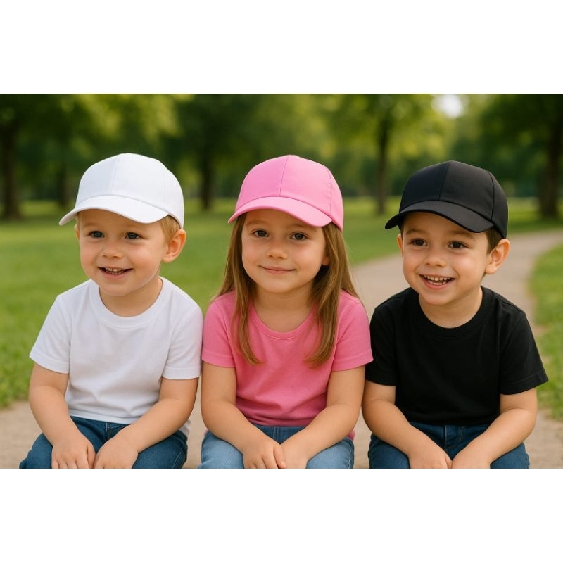 Bone liso infantil aba curva chapéu infantil menino menina