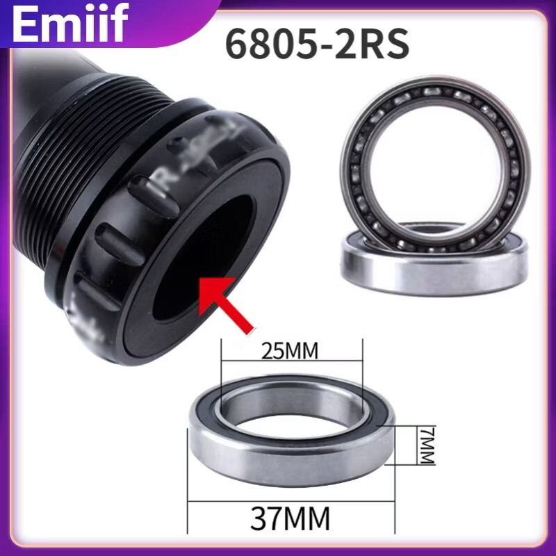 Rolamento Absolute 6805 2Rs 25x37x7 Para Movimento Central Compatível shimano, gta, tsw e gios