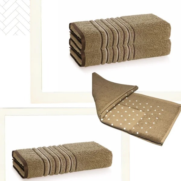 Jogo 4 Peças Banhão Rosto Piso 100% Algodão Amsterdã