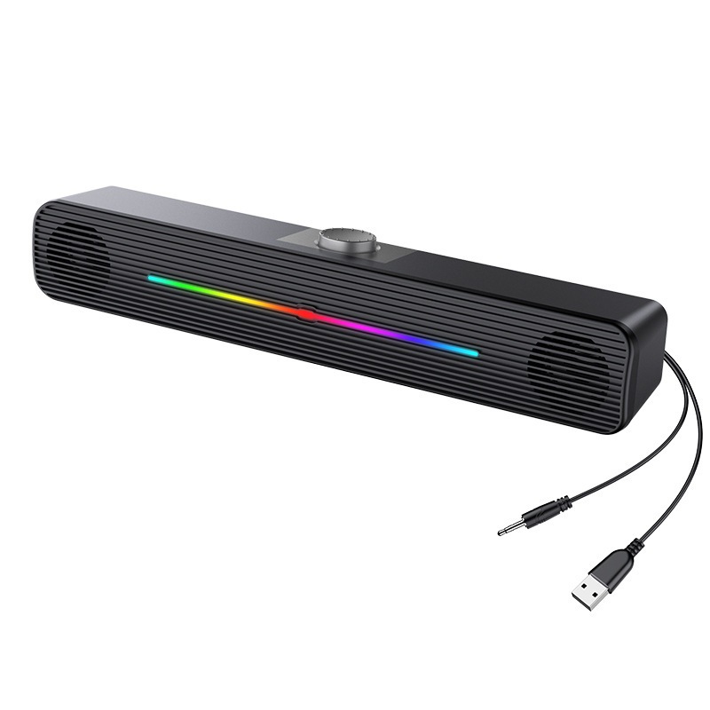 Mini Soundbar Caixa De Som Com Fio Potente Smart Tv Pc Notebook USB/P2