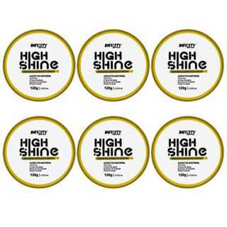 Kit 6x 🔥 CERA MODELADORA  HIGH SHINE 120G - INFINITY COSMETICS 🔥 Controle total dos fios, brilho duradouro e fixação int