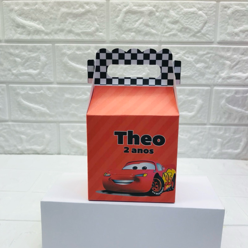 50 Caixas Maleta Personalizada - Lembrancinha aniversário Carros