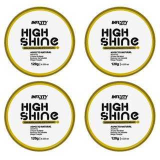 Kit 4x 🔥 CERA MODELADORA  HIGH SHINE 120G - INFINITY COSMETICS 🔥 Controle total dos fios, brilho duradouro e fixação