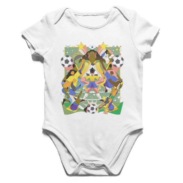 Seleção Brasileira de Futebol Feminino - SÓ FRENTE - Body Infantil