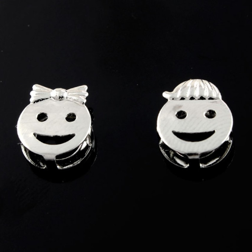 Pingente Menino e Menina 10 mm  Aço Inox Hipoalergênico