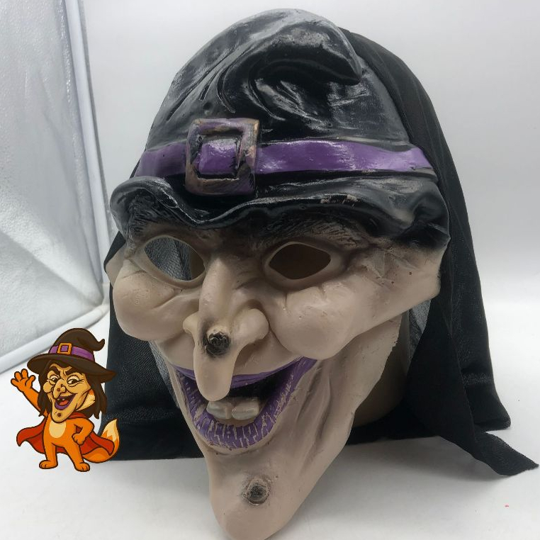 Máscara de Bruxa Freira de Látex Borracha para HALLOWEEN, FESTAS, FANTASIA, COSPLAY