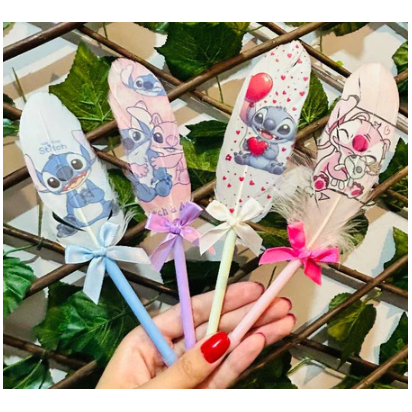 Caneta Pena Stitch Esferográfica Personalizada Papelaria Fofa Kawaii Papelaria Material Escolar Aula