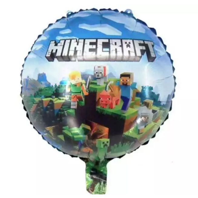 Kit 5 Balão Minecraft Decoração Festa Aniversario Envio Imediato — imagem 2 de 2