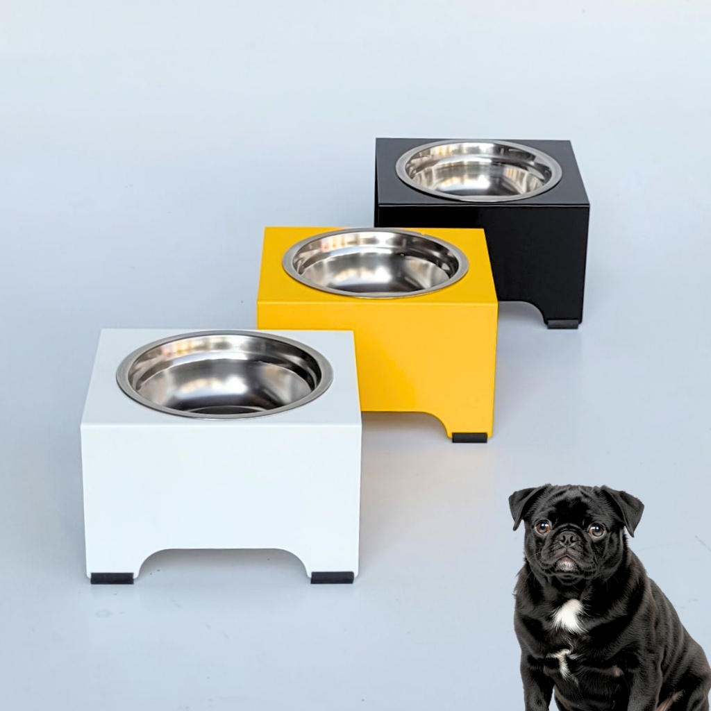 Comedouro Elevado Resistente Individual Único Pet Alto Tigela Inox Bebedouro Gato Cachorro Comedor Pote