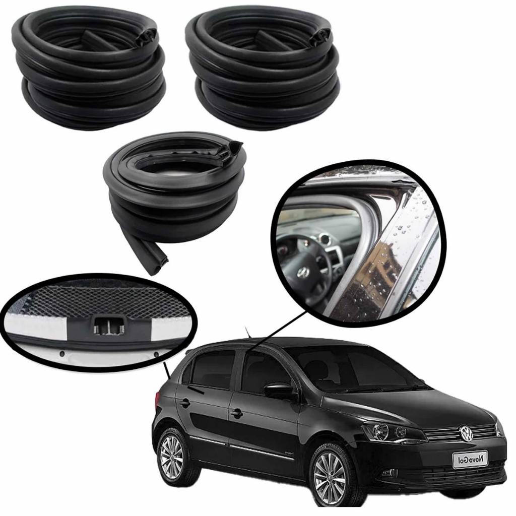 Kit Borracha 2 Portas e Mala Volkswagen Gol G5 G6 G7 2008 a 2022