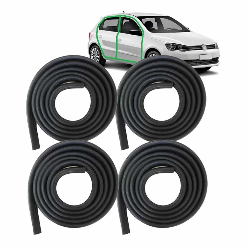 Kit 4 Borrachas de Porta Gol Voyage G5 G6 G7 G8 Dianteira e Traseira