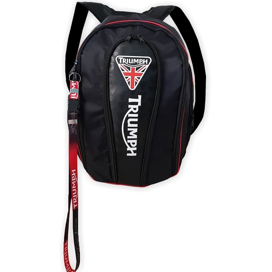Mochila Motoqueiro Impermeável [ COM CHAVEIRO ]Reforçada Com Capa De Chuva Triumph