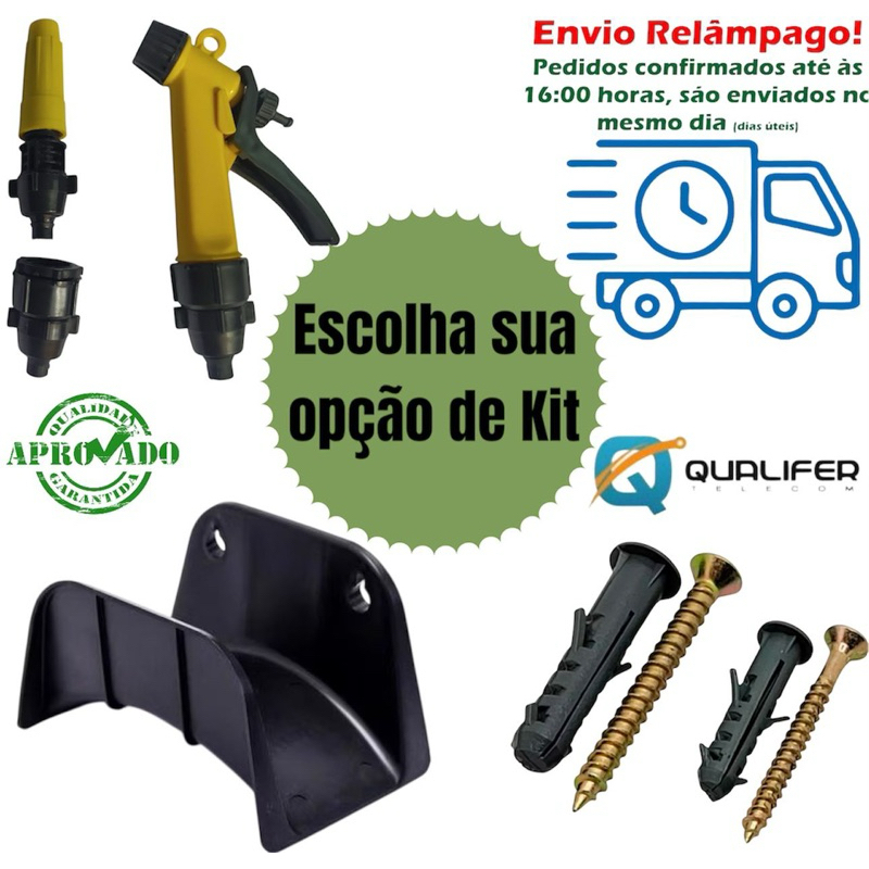 Suporte mangueira de jardim com bucha e parafuso em Oferta na Shopee