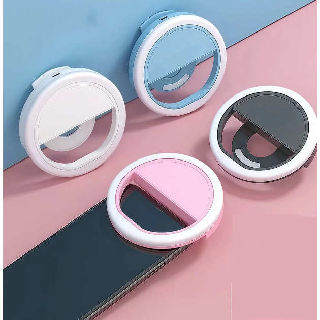 Mini Ring Light Para Smartphone, Celular Anel Luminoso Para Selfie