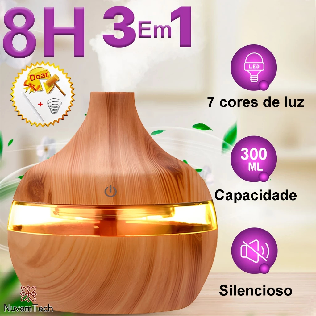 Umidificador De Ar E Aromatizador 8H Grande Purificador De Ar Para Quarto LED Ultrassônico Difusor Aromatizador em Oferta na Shopee