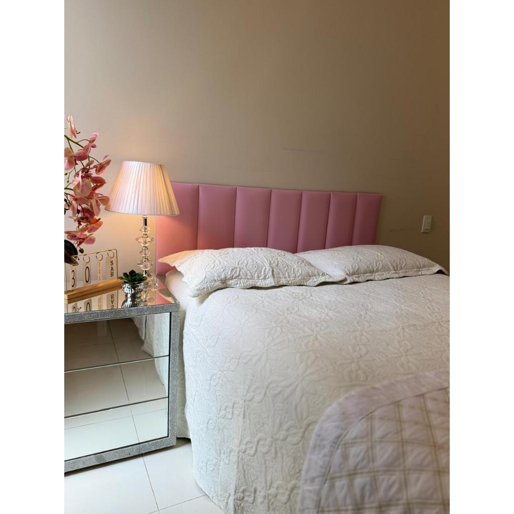 Kit Até 15 Cabeceira Estofada Modular Corino Premium para Cama Box Casal Queen Solteiro King 45X20CM
