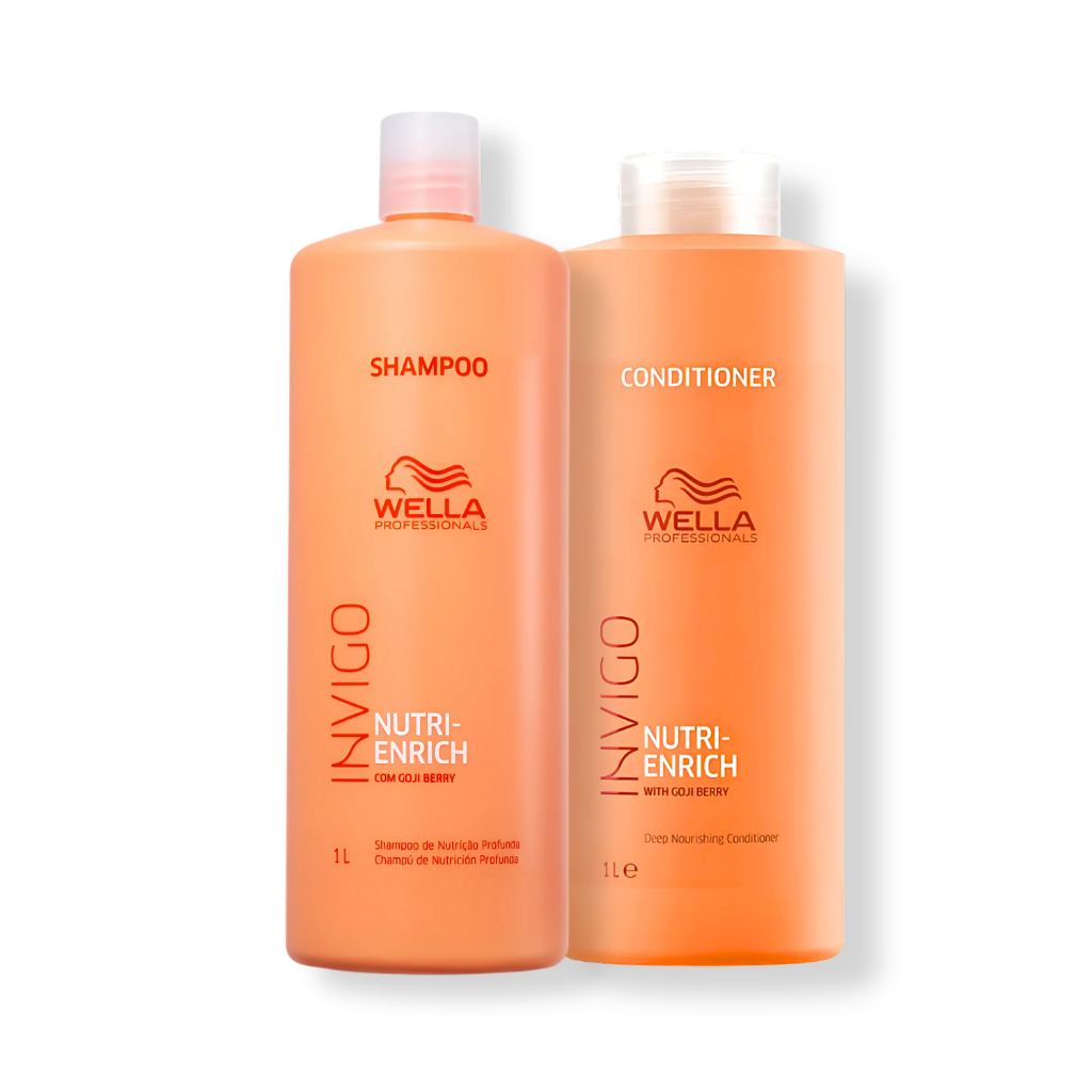 Kit Wella Invigo Nutri-Enrich Shampoo e Condicionador 1 litro Salon Duo (2 Produtos )