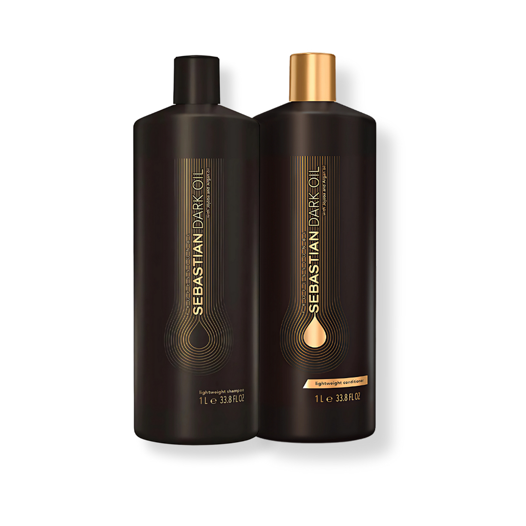Kit Wella Sebastian - Shampoo 1L e Condicionador 1L Dark Oil