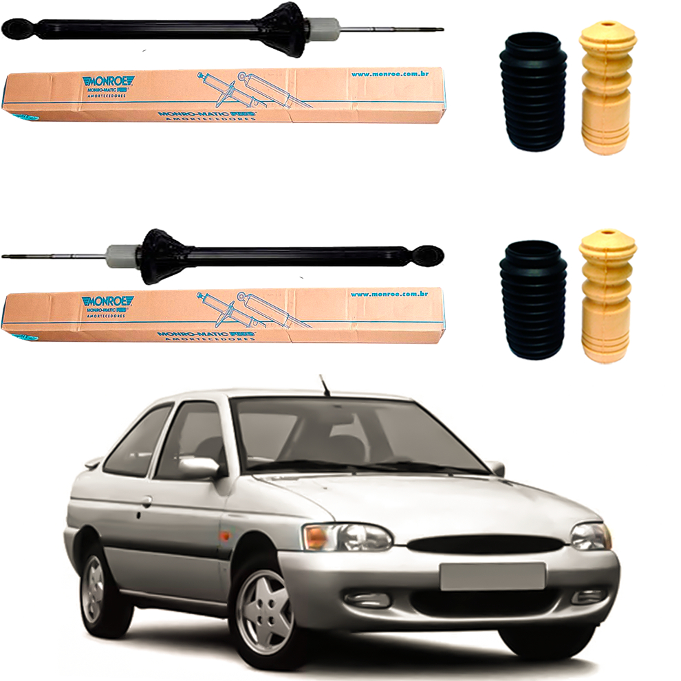 PAR AMORTECEDOR TRASEIRO ESCORT ZETEC 2000 A 2003 MONROE + KIT