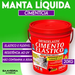 Manta Liquida Cimenticia Impermeabilizante Ideal para Lajes 20Kg