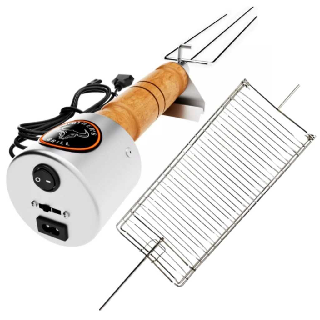 Espeto Elétrico Giratório Brother´s Grill  Master bivolt  + grelha giratória.