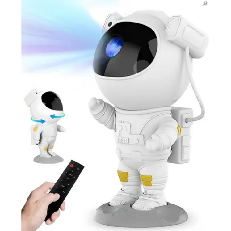 Projetor Astronauta Luminaria Galaxia Luz Estrelas Nebulosa Astronauta