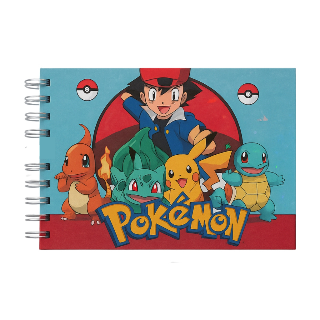 Livros de Colorir Coloring Book Pokemon Capa Holográfica Folha 180g Personalize com seu nome