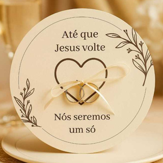 Porta Aliança Branco Casamento Até Que Ele Jesus Venha MDF Minimalista Luxo Cristão em Oferta na Shopee