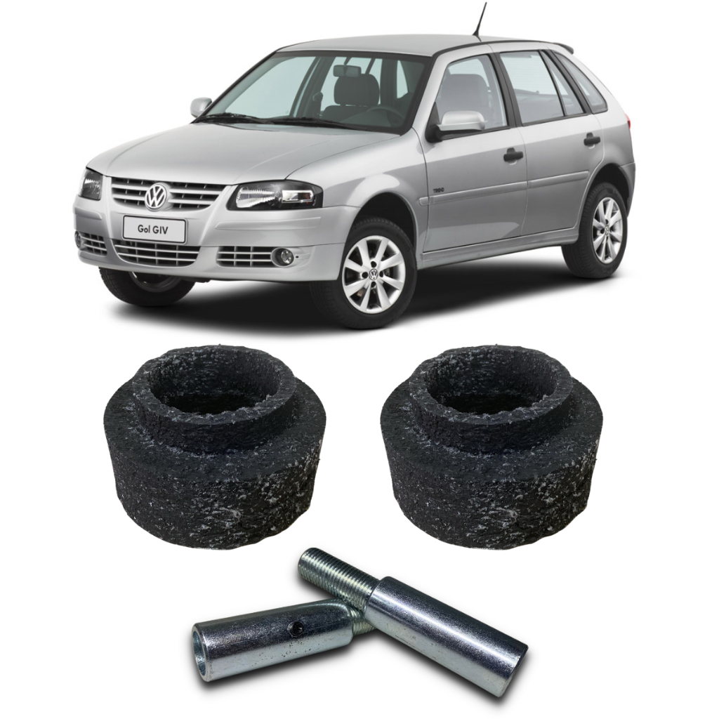 Gol Até G4 Kit Calço de Mola Traseiro 3,5cm + Prolongador 2"