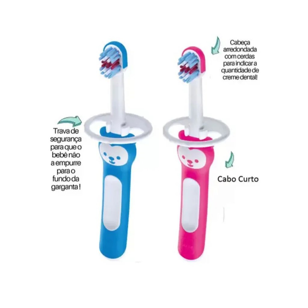 Escova de Dente Infantil MAM Baby's Brush - 6+ meses