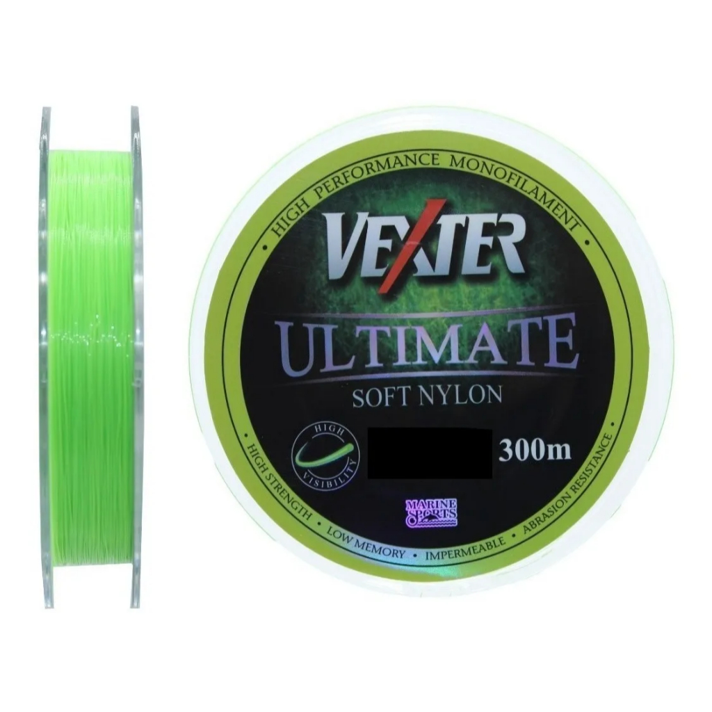 Linha De Pesca Vexter Ultimate Soft Monofilamento Marine Sports 300M - 0,33 / 0,37 e 0,40mm Nylon MS