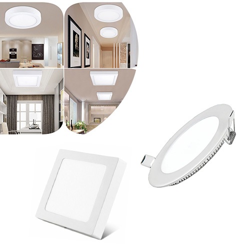 Luminária Painel Led 12w 18w 25w Branco Frio Quente Neutro Quadrado Redondo Sobrepor Embutir ULTRA em Oferta na Shopee