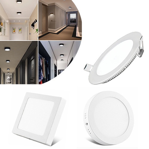 Kit 2 Painel Led 12w 18w 25w Branco Frio Quente Neutro Quadrado Redondo Sobrepor Embutir ULTRA em Oferta na Shopee