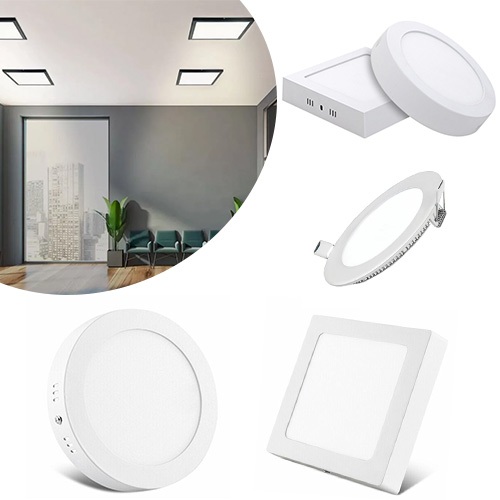 Kit 3 Painel Led 12w 18w 25w Branco Frio Quente Neutro Redondo Quadrado Embutir Sobrepor ULTRA em Oferta na Shopee