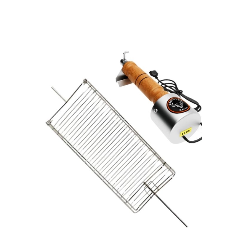 Espeto Elétrico Giratório BROTHER´S GRILL Linha Clássico  + Grelha Giratória (sem tridente)