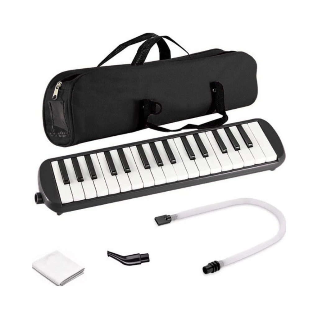 Escaleta Preta Profissional 32 teclas Completo com Bag Bocal e Tubo presente natal amigo secreto barato brinquedo musica
