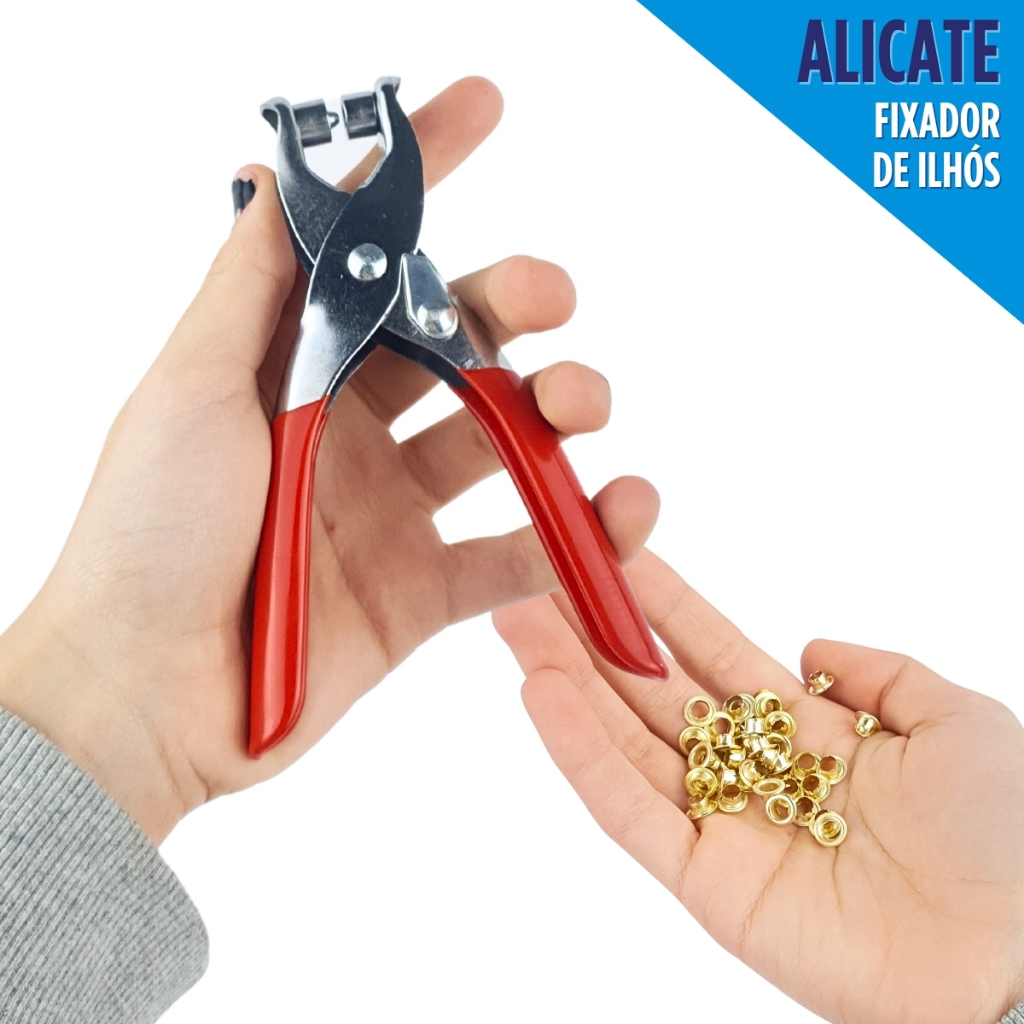 Alicate Ilhós de 6 Polegadas – Prática, Manual e Eficiente para Bolsas, Couro, Lona e Calçados | AV