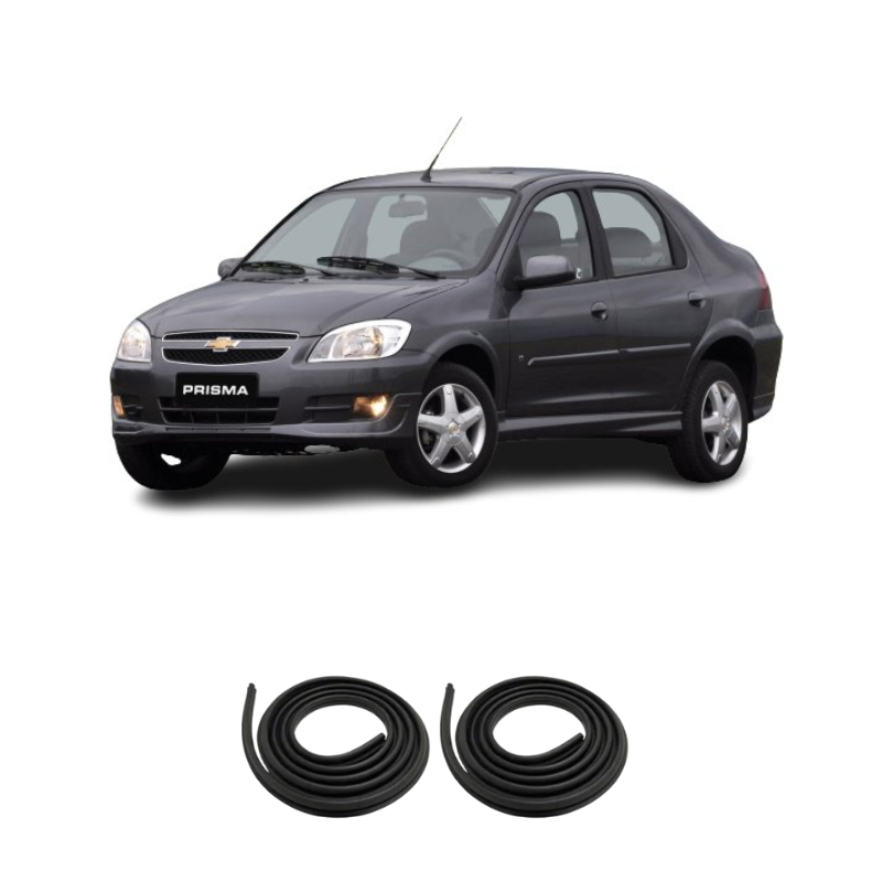 Kit Borracha Vedação 2 Portas Dianteiras Prisma GI 2006 a 2012