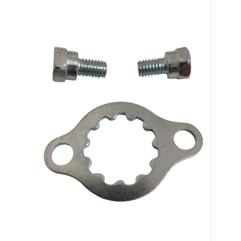Trava De Pinhão Trasmissao Relação+ 02 Parafuso Moto Honda Tornado Twister 250 CB  XRE 300