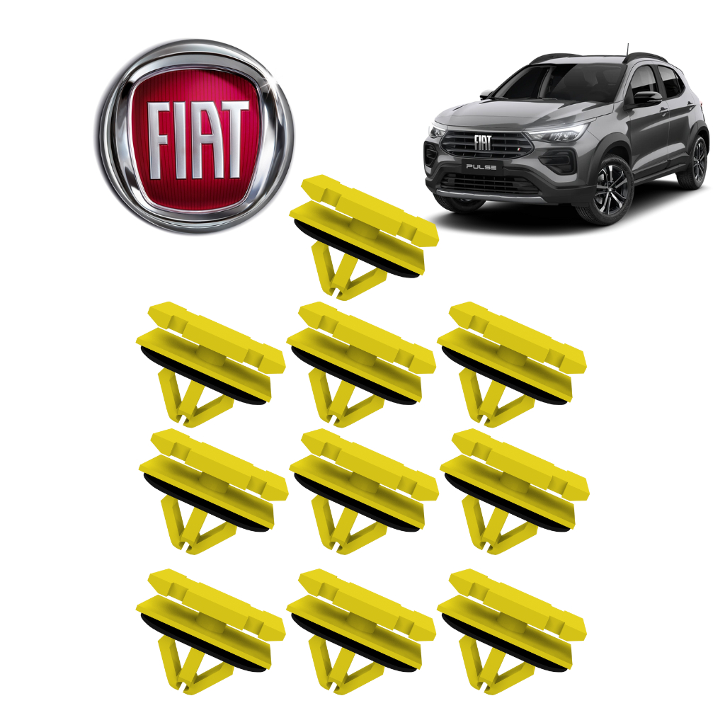 10 Grampos Aerofólio ou Spoiler Da Tampa Traseira Fiat Pulse 2021