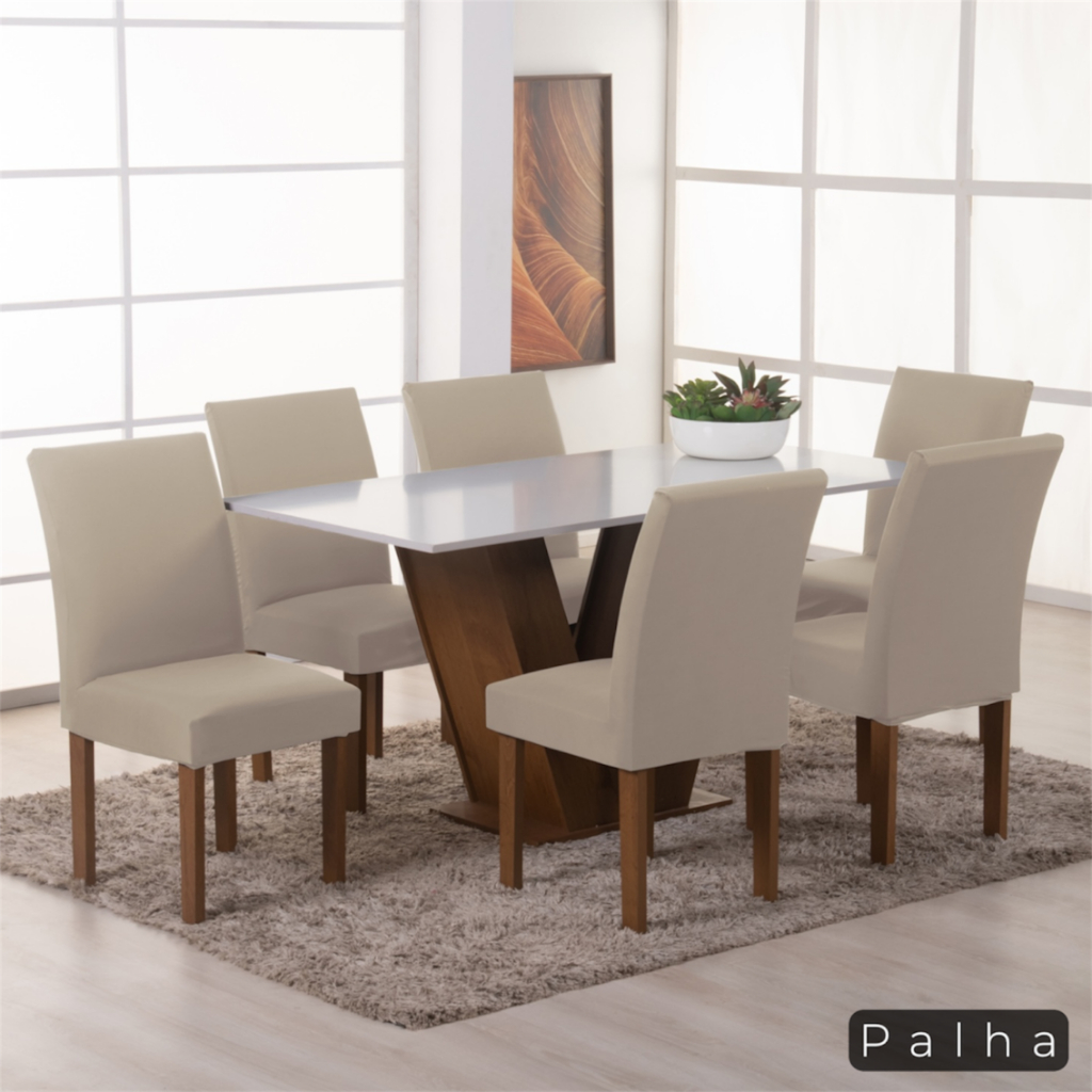 4 Capas para Proteger Cadeiras Jantar com estofado em Oferta na Shopee